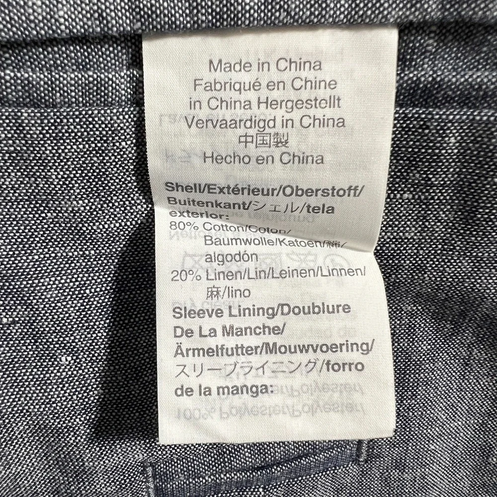 J Crew Ludlow Unstructured Blazer Mens 40S Short Linen Blue Suit Jacket Somelos